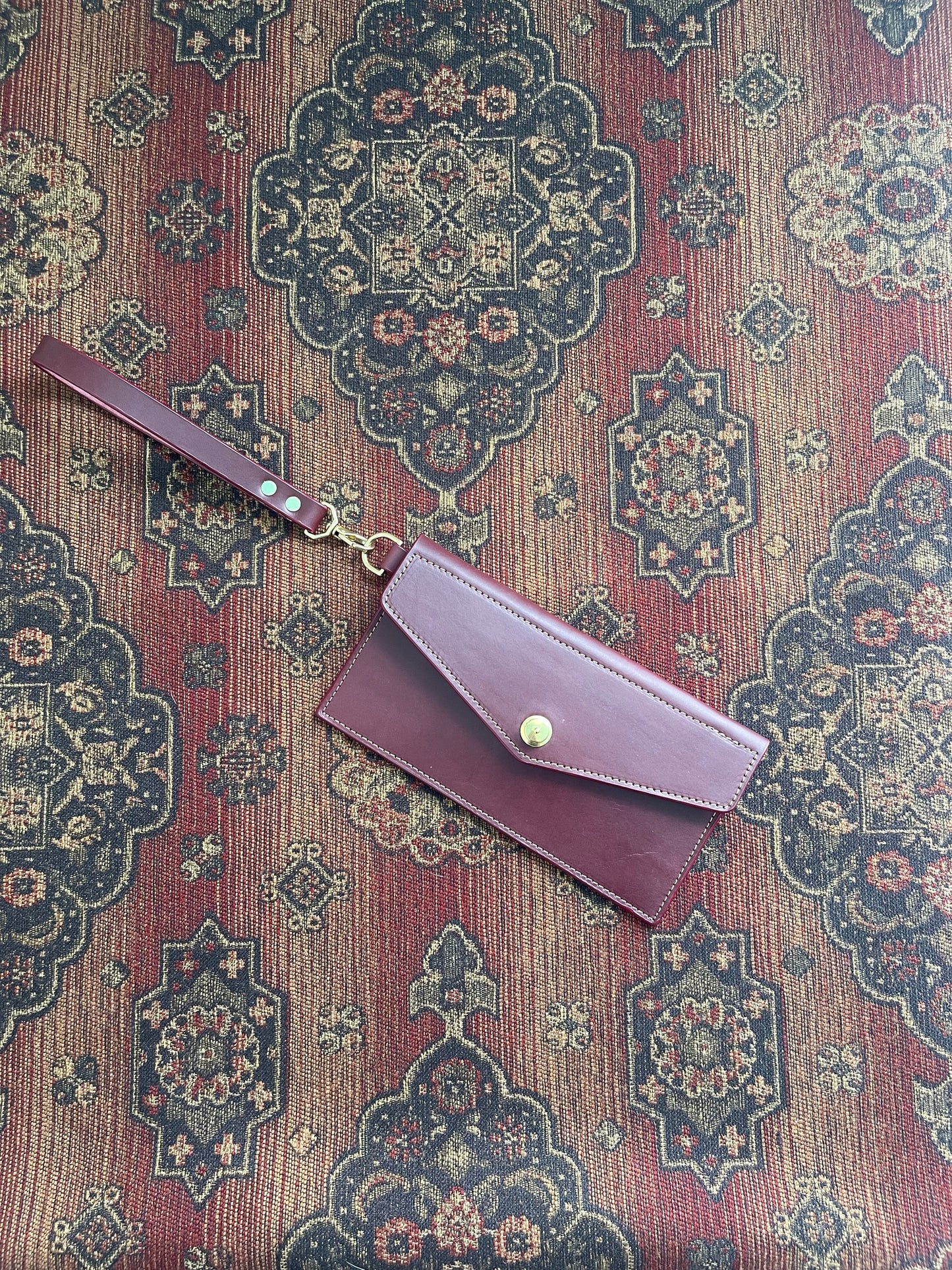 Ember Envelope Clutch in Oxblood