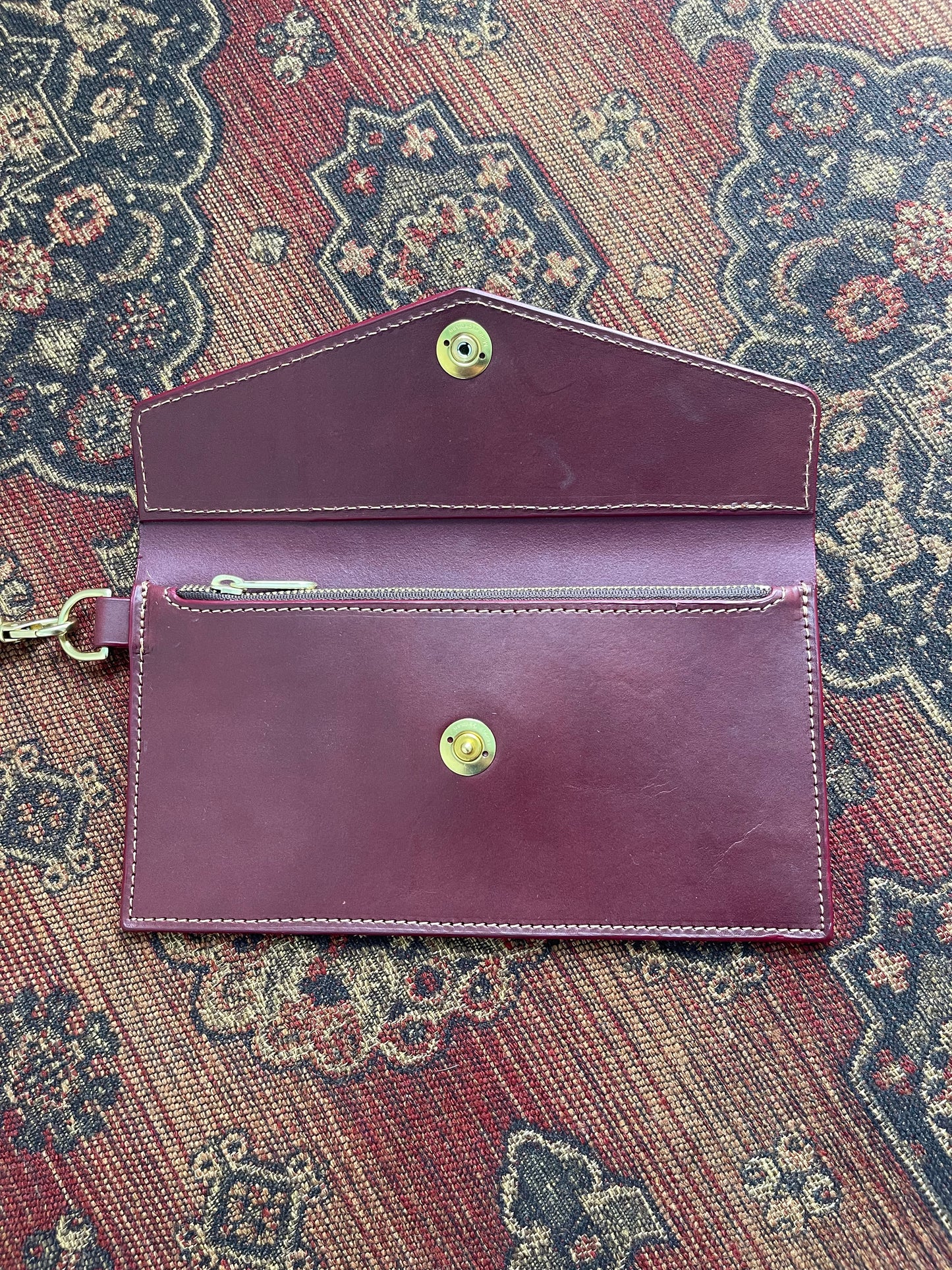 Ember Envelope Clutch in Oxblood