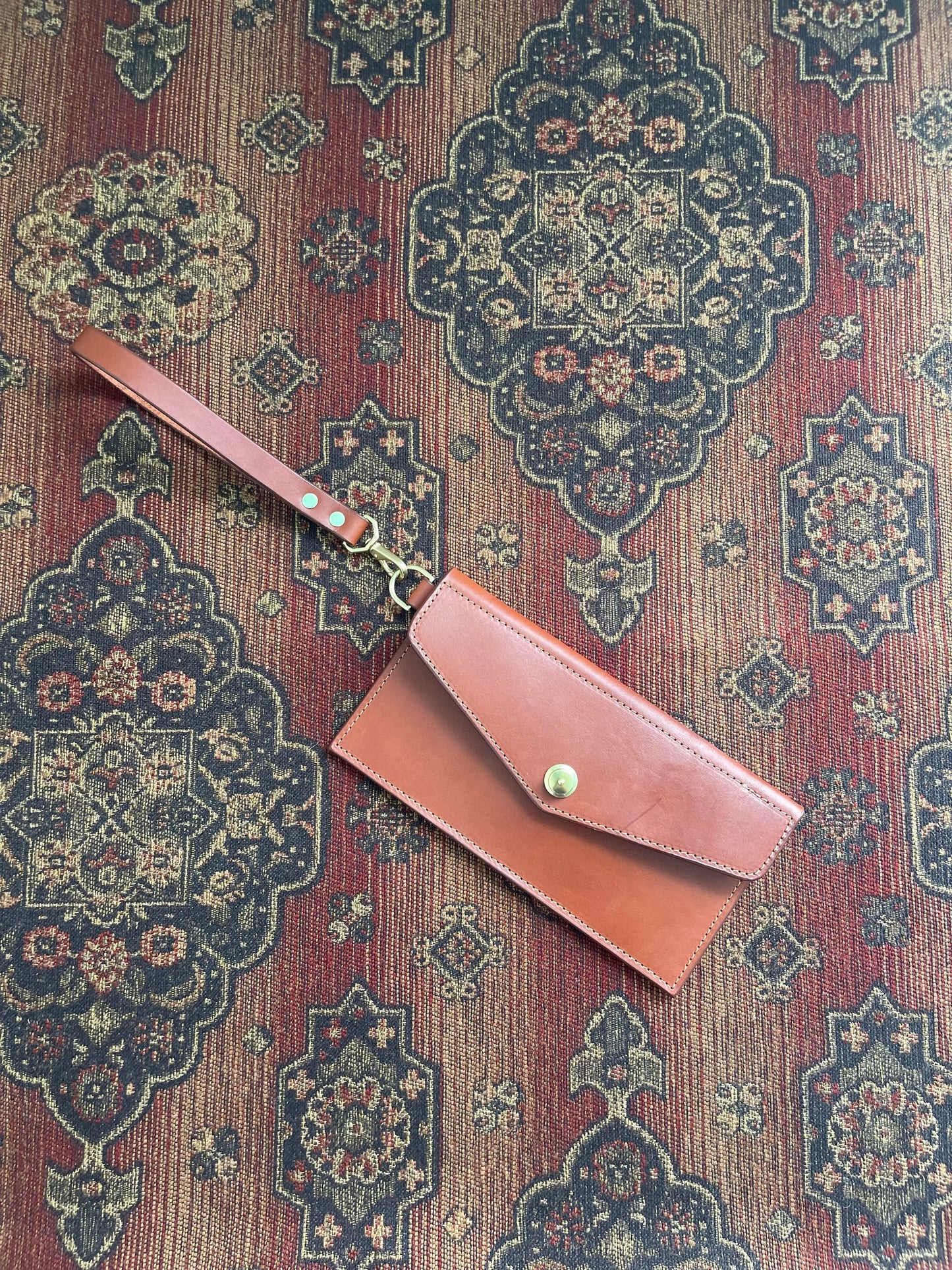 Ember Envelope Clutch in Cognac