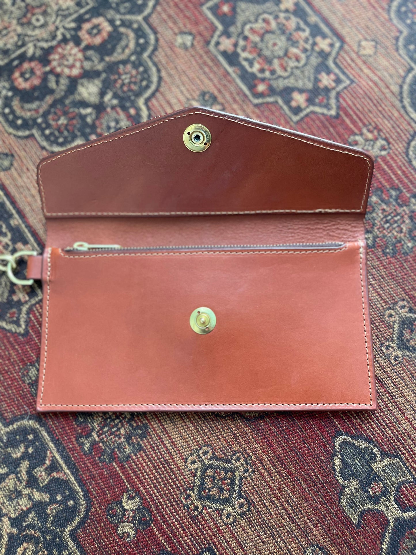 Ember Envelope Clutch in Cognac