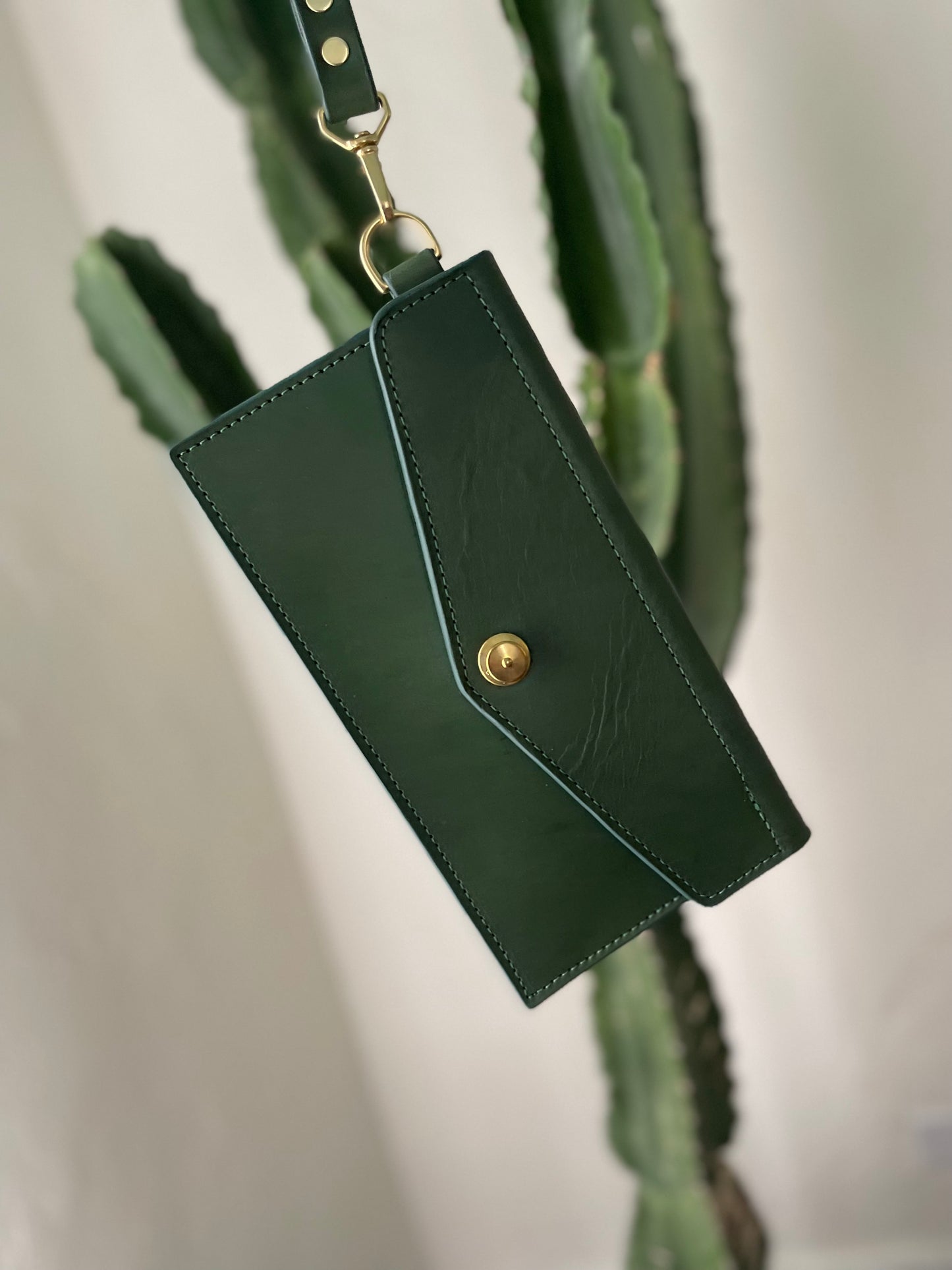 Ember Envelope Clutch in Clover