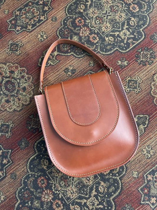 Echo Crossbody in Cognac Sample