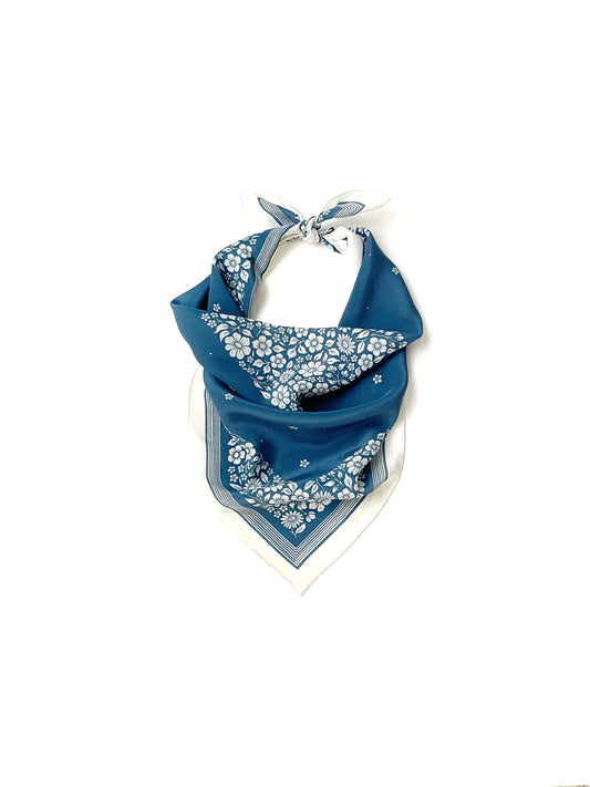 Santorini China Blue Silk Scarf