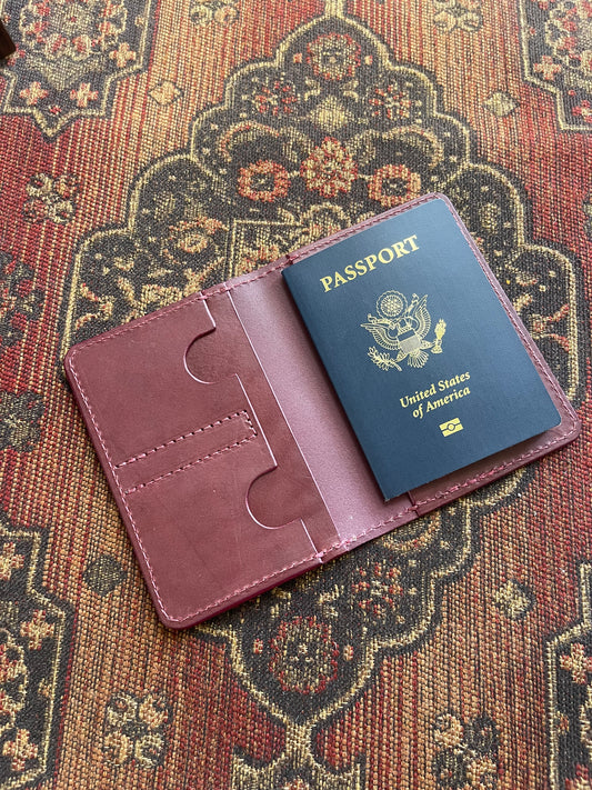 The Avery Pass Port Wallet in Oxblood