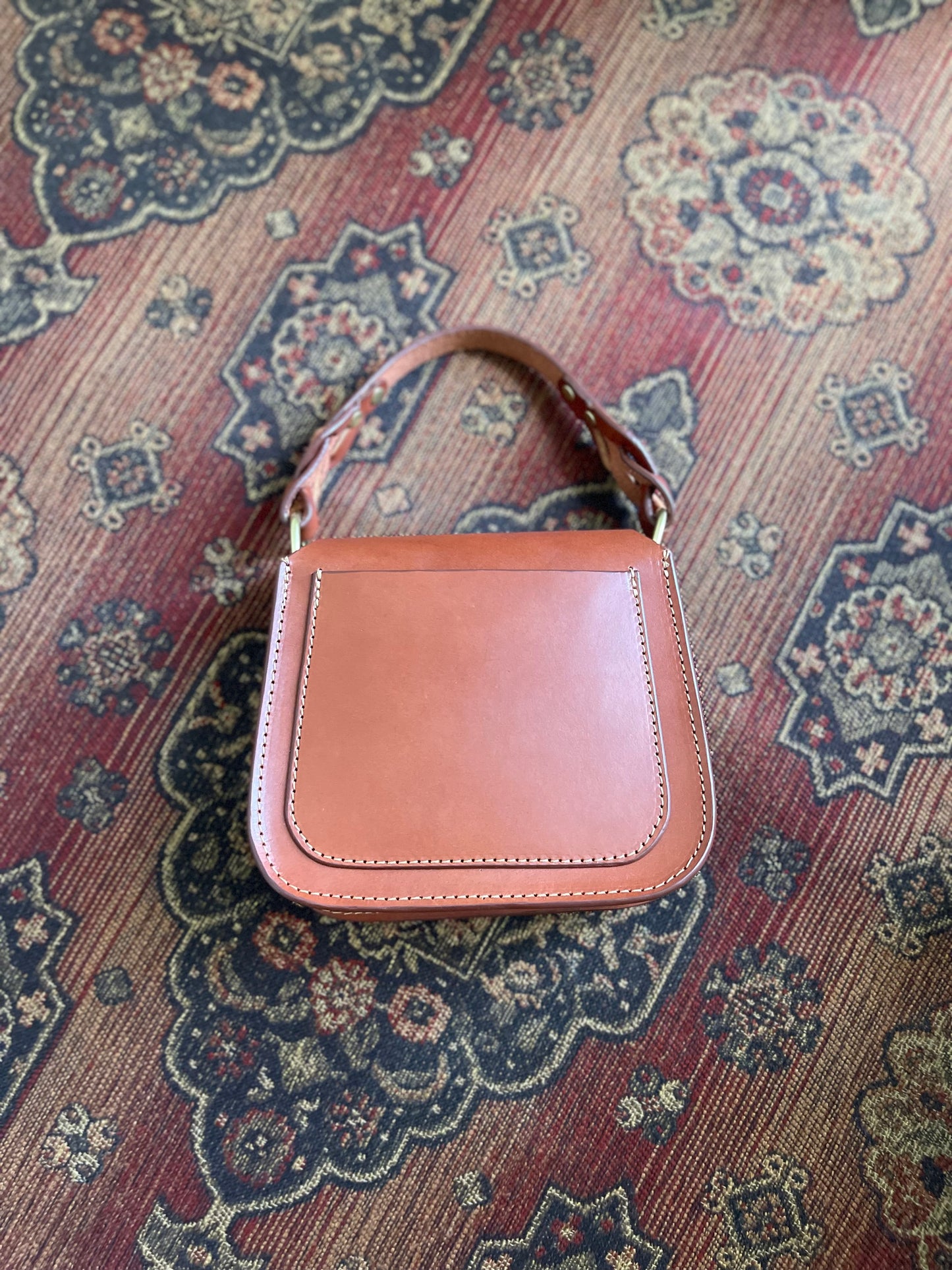 The Hadley Mini Handbag in Cognac