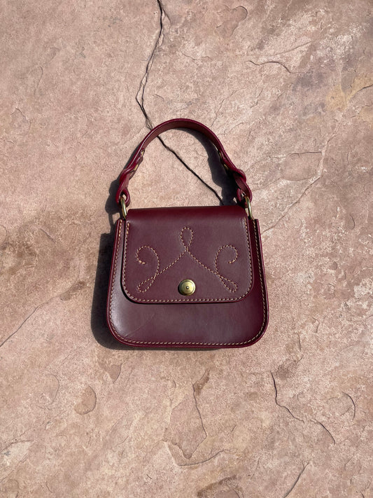 The Hadley Mini Handbag in Oxblood
