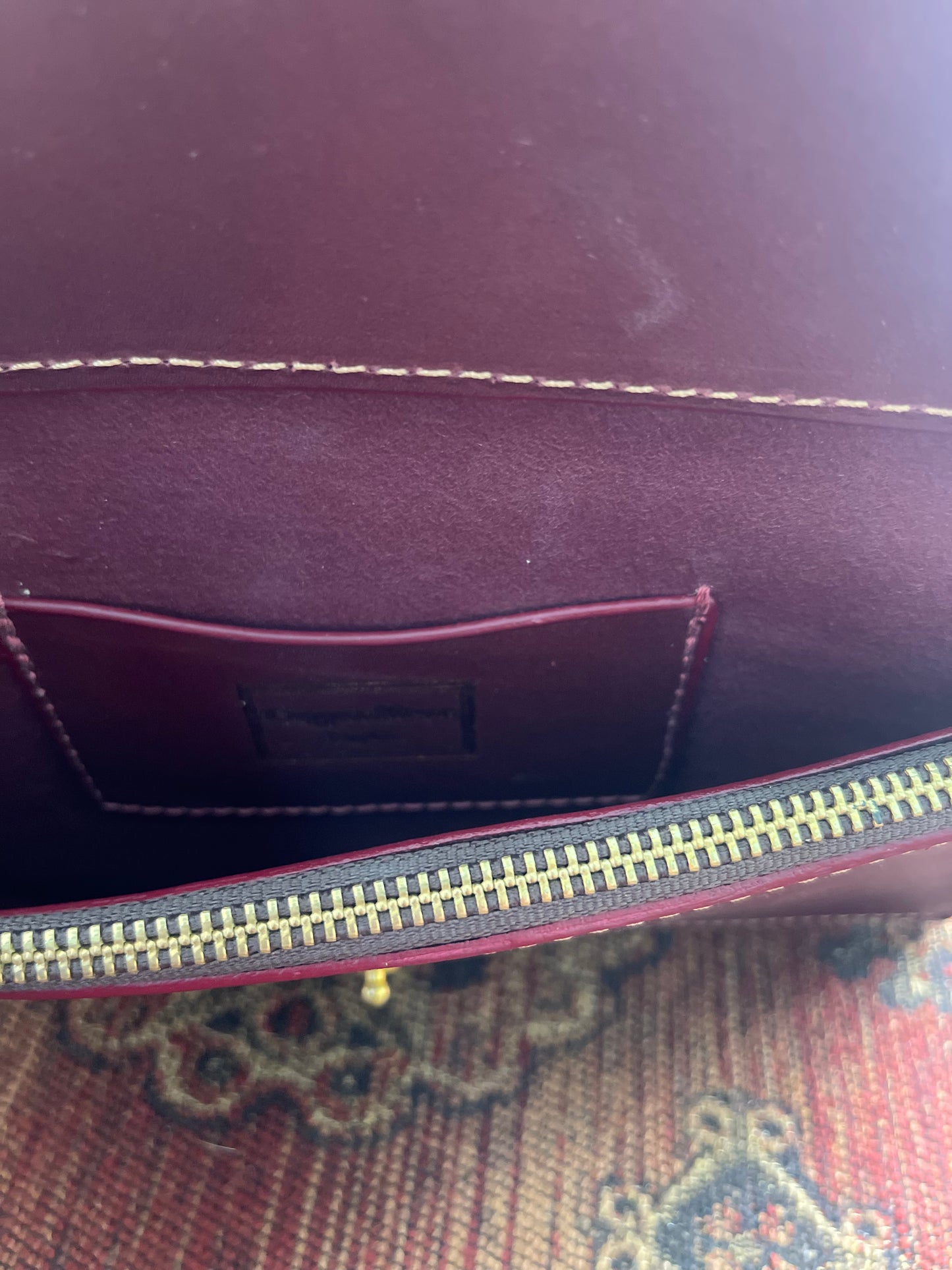 Ember Envelope Clutch in Oxblood