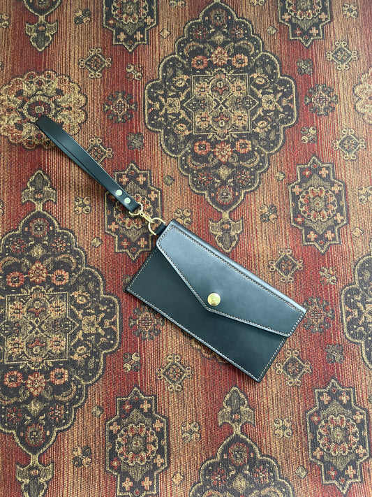 Ember Envelope Clutch in Black