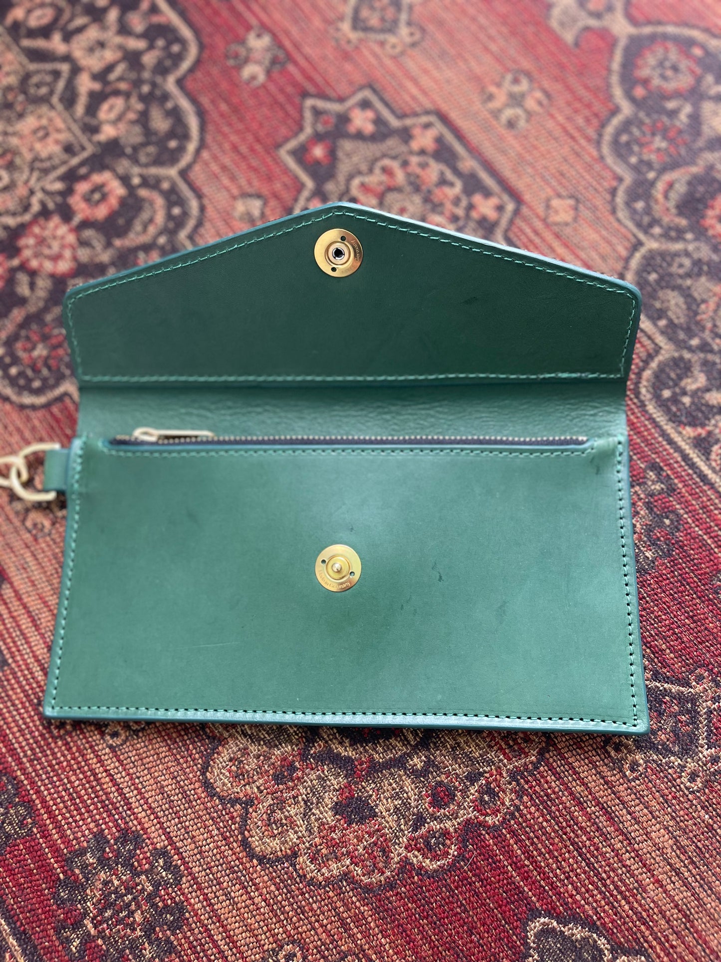 Ember Envelope Clutch in Clover