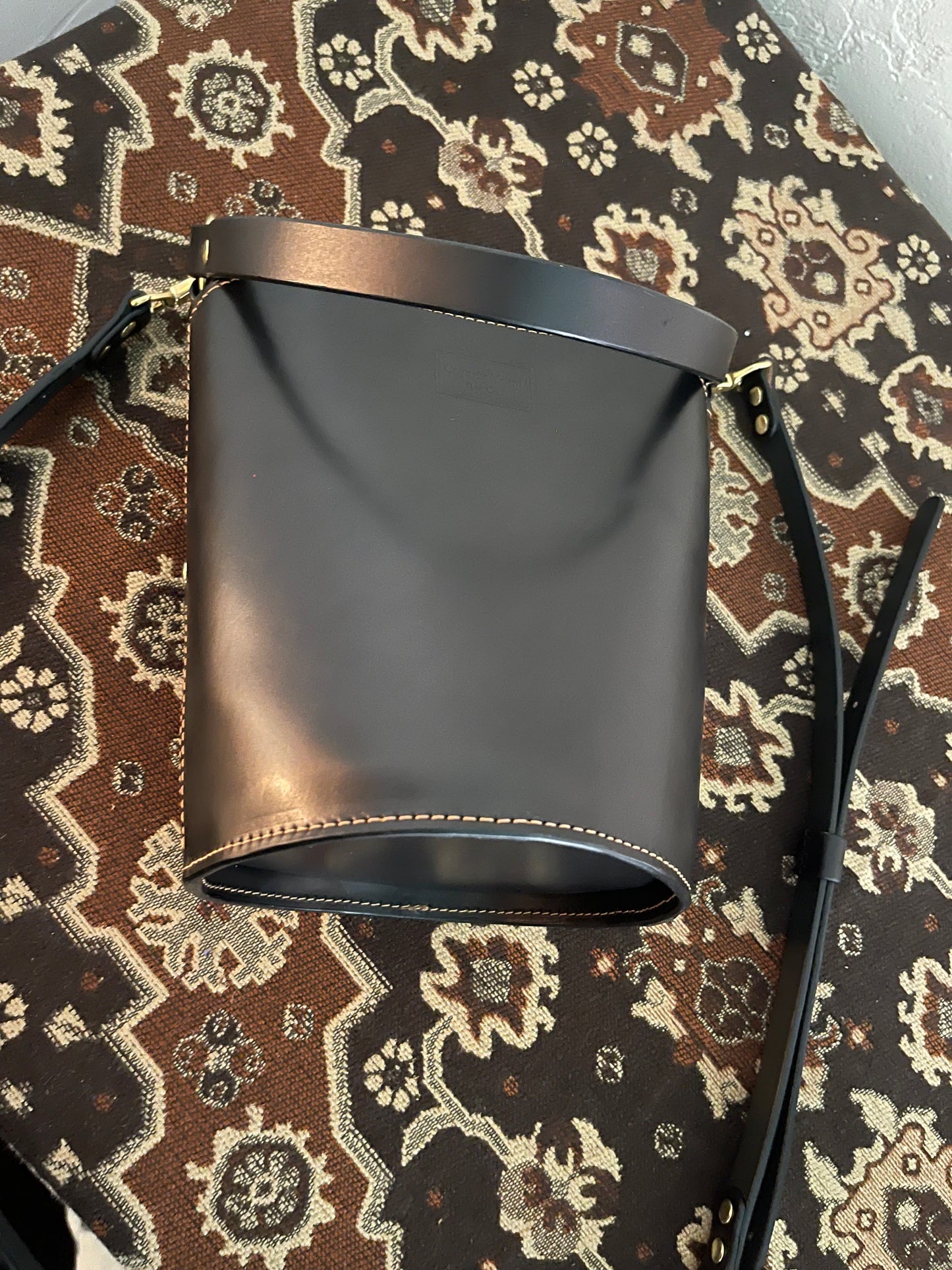The Selene Bucket Bag in Black