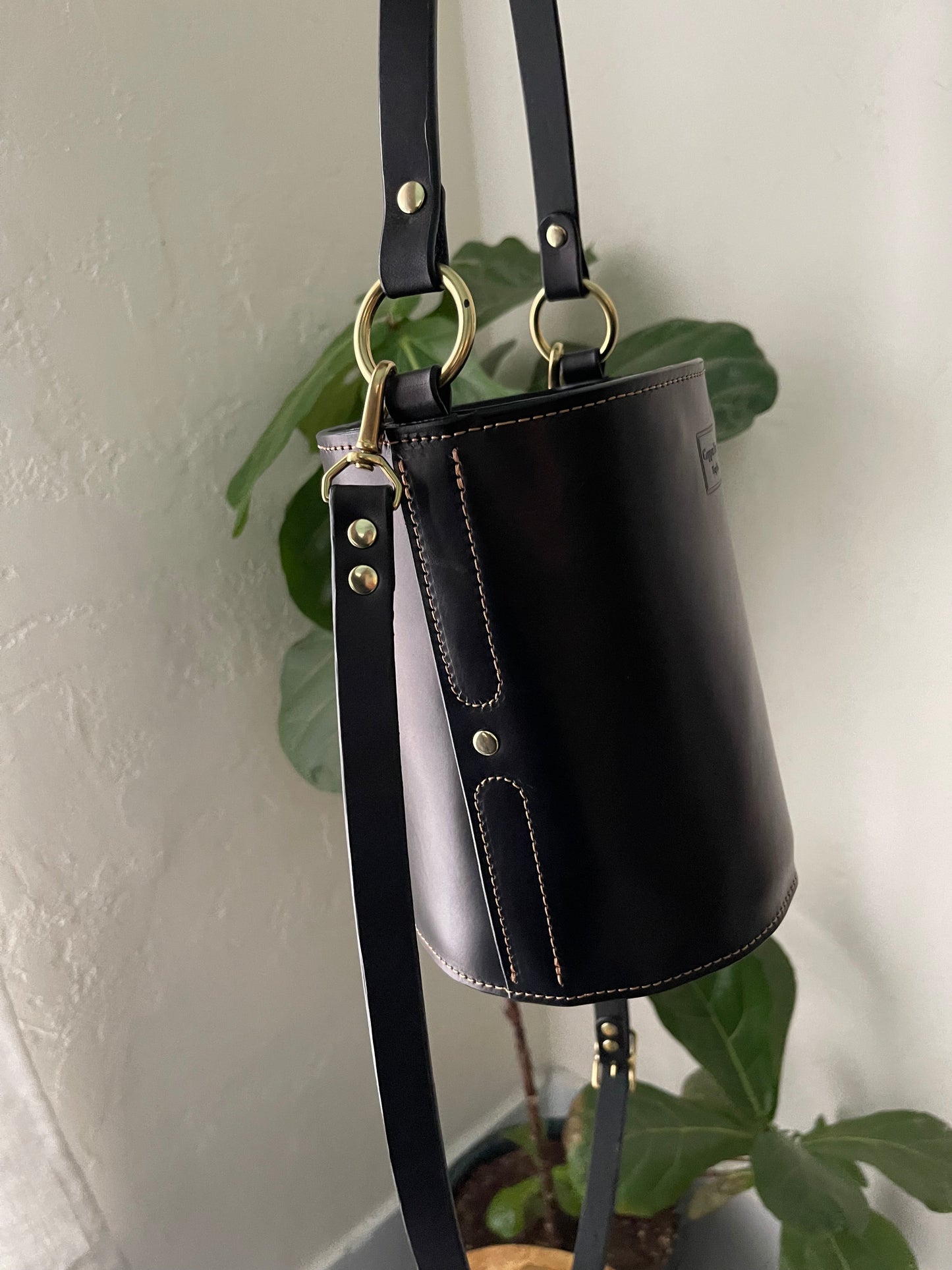The Selene Bucket Bag in Black