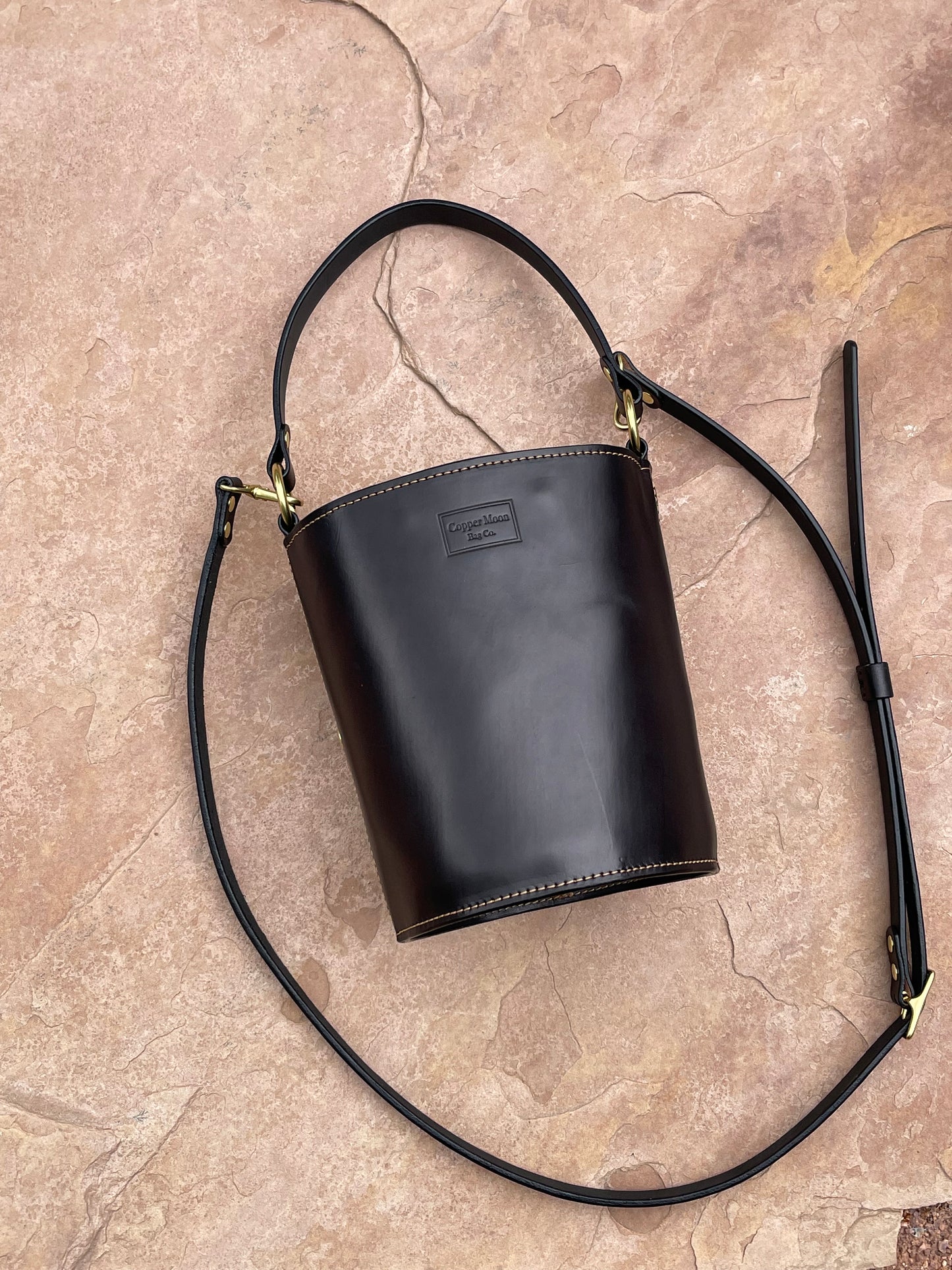 The Selene Bucket Bag in Black