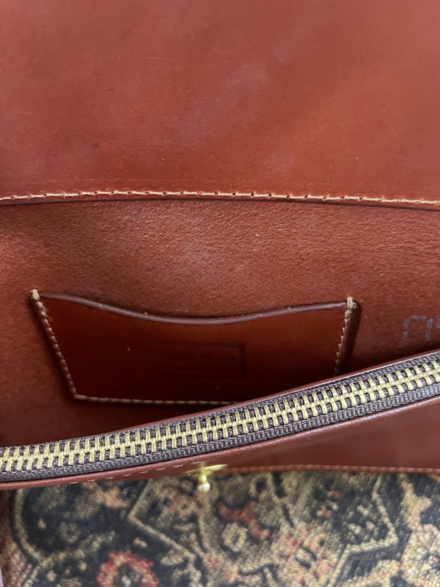 Ember Envelope Clutch in Cognac Sample