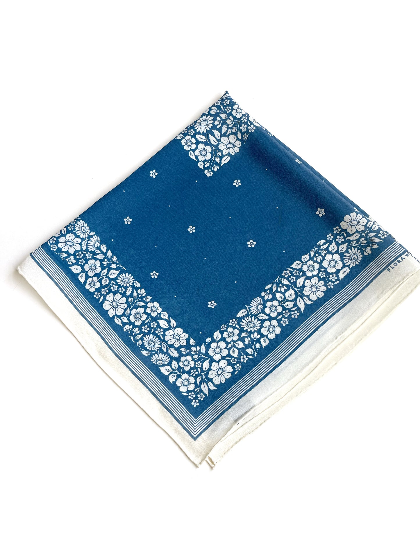 Santorini China Blue Silk Scarf