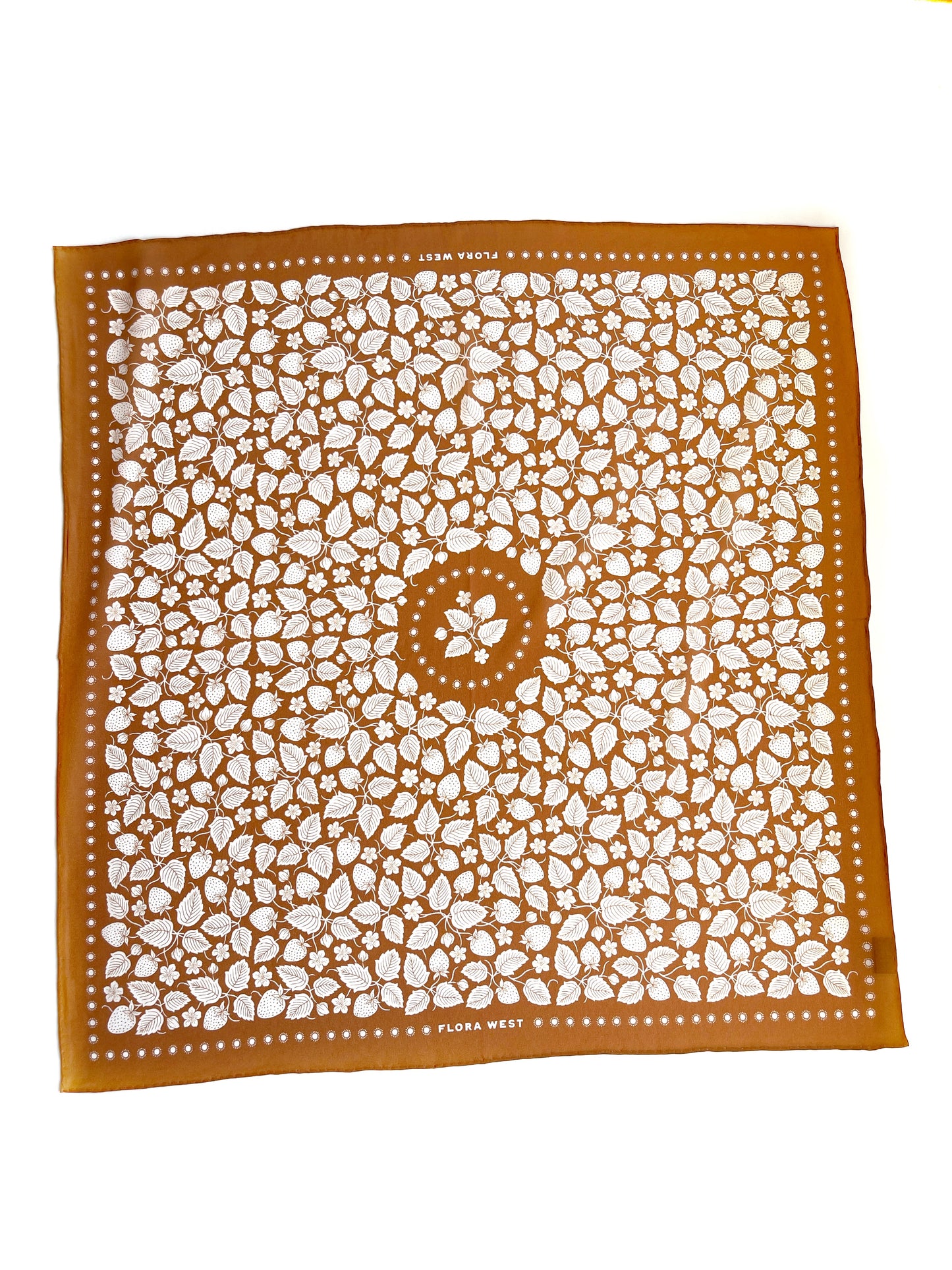 Strawberry Patch Silk Scarf