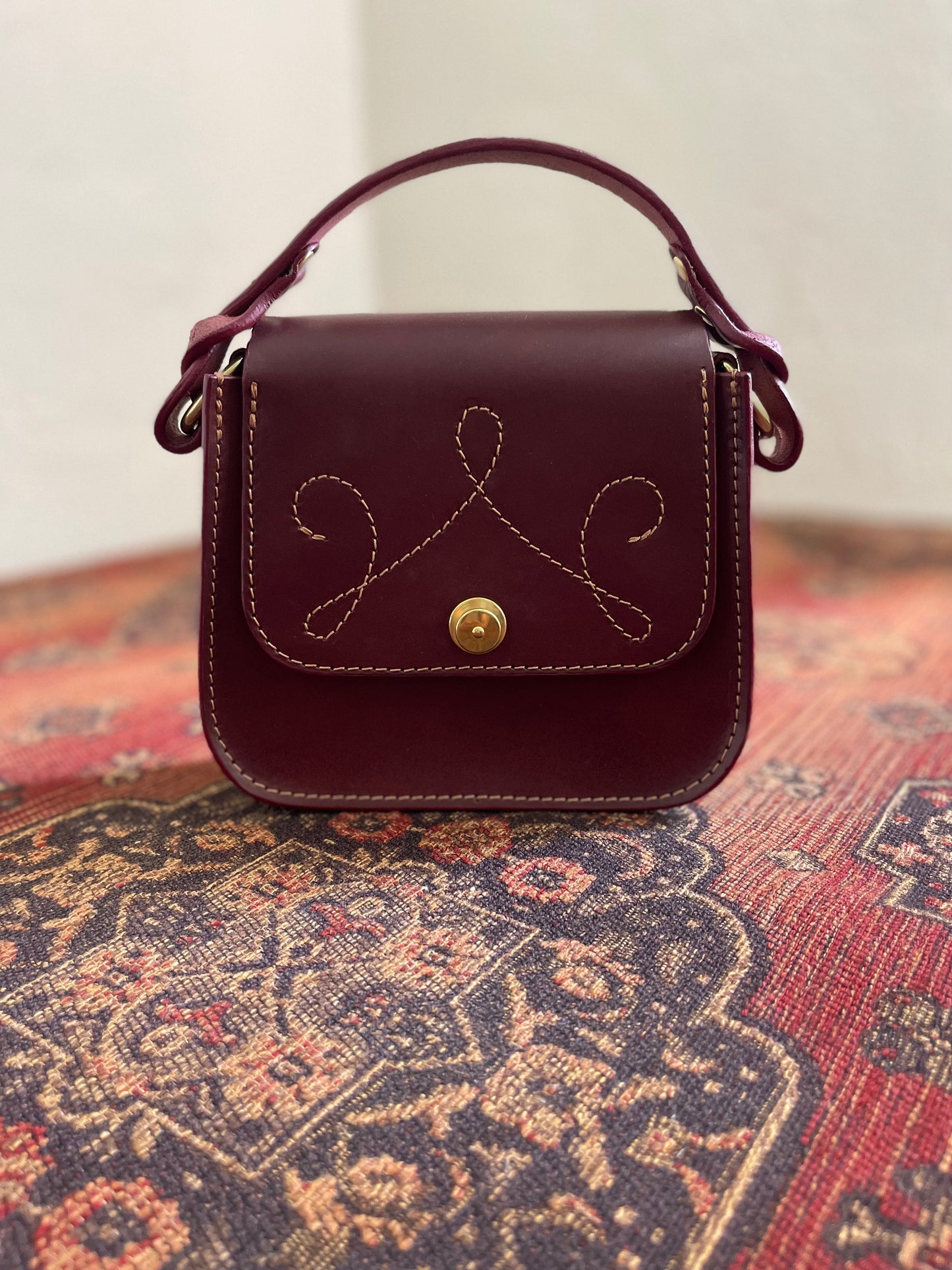 The  Hadley Mini Handbag in Oxblood