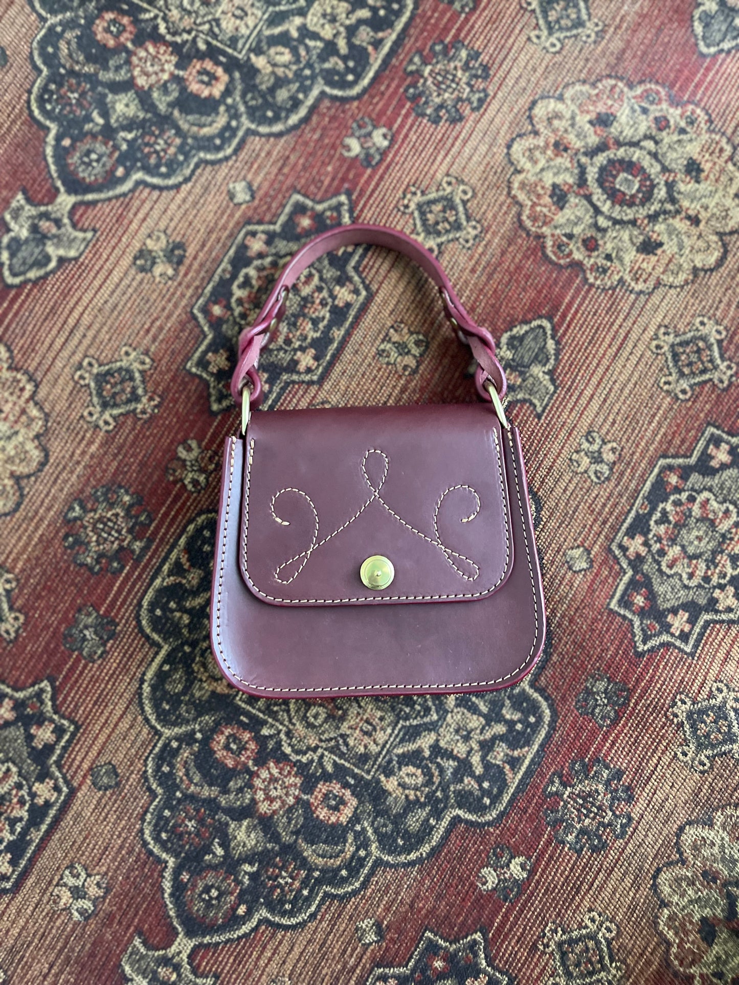 The  Hadley Mini Handbag in Oxblood