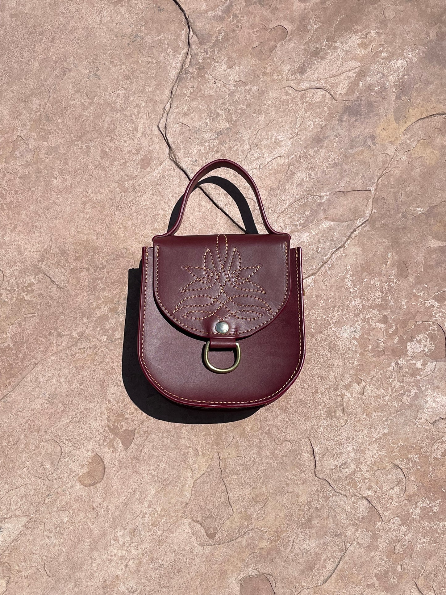 The Ellis mini Western in Oxblood